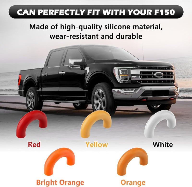 TECHPICCO Tow Hooks Covers for Ford F150 2004-2026 Bronco Base/Big Bend/Outer Banks 2021-2026 Compatible with Toyota Tundra Accessories 2017-2021 (White) - Image 3